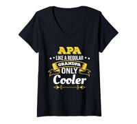 Femme APA Like Grandpa Only Cooler Grandpa APA T-Shirt avec Col en V
