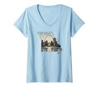 Femme Aperçu de Saint-Louis dans Le Missouri T-Shirt avec Col en V