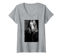 Femme Aphex Twin Come to Daddy IDM DJ par Andy Willsher T-Shirt avec Col en V