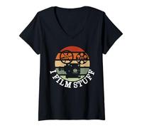 Femme Appareil Photo Que Vous ne Pouvez jamais en Avoir Assez T-Shirt avec Col en V
