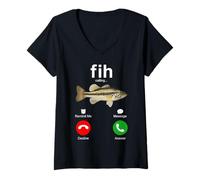 Femme Appel Fih | Refuser Une Mauvaise Peau Accepter la réponse Mème Mal orthographié T-Shirt avec Col en V