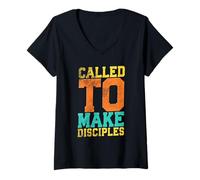 Femme Appelé à Faire des Disciples T-Shirt avec Col en V