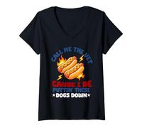 Femme Appelle-Moi Le vétérinaire Parce Que Je Vais Manger des Hot Dogs T-Shirt avec Col en V