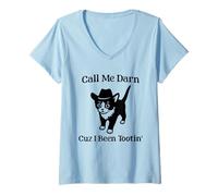 Femme Appelle-Moi sacrément Parce Que Je suis Un Amoureux des Chats Tootin T-Shirt avec Col en V