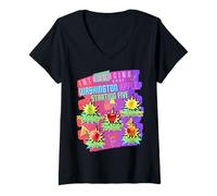Femme Apple Starting Five - Parodie Sportive rétro des années 90 pour Les Fans de Fruits T-Shirt avec Col en V