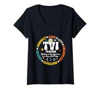 Femme Appréciation de l'éducation spécialisée (Special Education VIT) T-Shirt avec Col en V