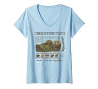 Femme Aquarium Vintage des années 90 pour Amoureux de loutres de mer T-Shirt avec Col en V