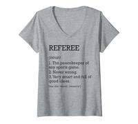 Femme Arbitre Définition du Poste personnalisé Arbitre drôle T-Shirt avec Col en V