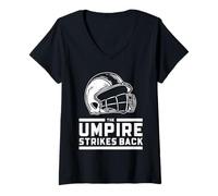 Femme Arbitre Strikes Back Baseball Funny T-Shirt avec Col en V