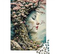 Femme Arbre surréaliste Set Puzzle 1000 Pièces Famille, Carton Solide Recy coration Intérieure, Art Mural, Loisirs Indoor, Défi Mental 38x26cm/1000pcs