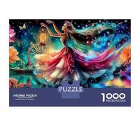 Femme Arc-en-Ciel 1000 Pièces 3 Couches Carton Danseuse Nuit étoilée Puzzle, Jeu Difficile Adultes, Décompression, Décor Mural & Cadeau Partenaires 70x50cm/1000pcs