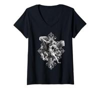Femme Archange Michael Sword Vengeance T-Shirt avec Col en V