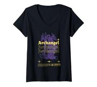 Femme Archangel Michael - Justice Divine T-Shirt avec Col en V