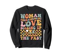 Femme Archéologue Amour Creuser Groovy Archéologie Fille Sweatshirt