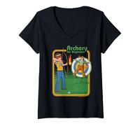 Femme Archery for Beginners Sarcastic Retro Funny Adult Humor T-Shirt avec Col en V