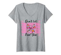 Femme Archery Girl Mom Archer Ne vous laissez pas tromper par la queue de cheval T-Shirt avec Col en V