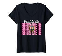 Femme Archery Girl Mom Archer Ne vous laissez pas tromper par la queue de cheval T-Shirt avec Col en V