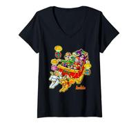 Femme Archie Comics Jughead Betty Veronica Christmas Sleigh Ride T-Shirt avec Col en V