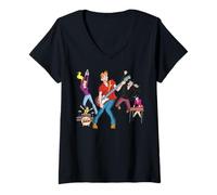 Femme Archie Comics The Archies Rock Band Jamming T-Shirt avec Col en V