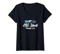 Femme Archipel des îles ABC de Fun Aruba Bonaire et Curaçao T-Shirt avec Col en V