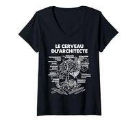 Femme Architecte Architecture Architectes Fans Drôle T-Shirt avec Col en V