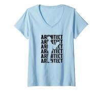 Femme Architecte Constructeur Concepteur Génie Civil T-Shirt avec Col en V
