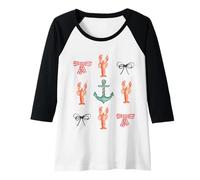 Femme Arcs de homard nautiques marins océaniques ancre bateau voile gourmand Manche Raglan