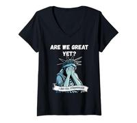 Femme are We Great Yet Cause I Just Feel Embarrassed Men & Women T-Shirt avec Col en V