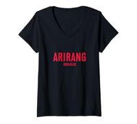 Femme ARIRANG T-Shirt avec Col en V