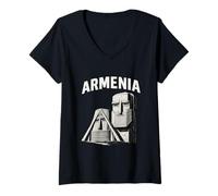 Femme Armenia We Are Our Mountains Tatik Papik Cadeau pour homme femme enfant T-Shirt avec Col en V