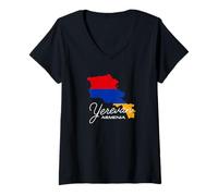 Femme Arménie Erevan T-Shirt avec Col en V
