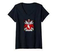 Femme Armoiries Bevilacqua - Blason de la famille T-Shirt avec Col en V