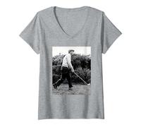 Femme Arnold Palmer, Golfeur américain, British Open Troon 1962 T-Shirt avec Col en V