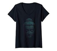 Femme Art bouddhiste Bouddha Gautama cadeau méditation Zen T-Shirt avec Col en V