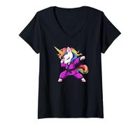 Femme Art de judo amusant pour hommes, femmes, enfants, judoka, sport, combattant, amoureux T-Shirt avec Col en V