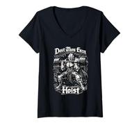 Femme Art de Salle de Sport animé Dost Thou Even Hoist Manga Knight T-Shirt avec Col en V