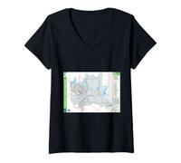 Femme Art des chemins de Fer régionaux Milano Trenord T-Shirt avec Col en V