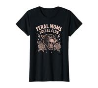 Femme Art des Roses panthères du Feral Moms Social Club T-Shirt