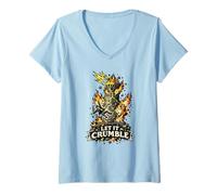 Femme Art éclair de la Tour de Tarot Let It Crumble T-Shirt avec Col en V