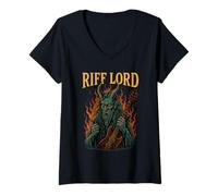 Femme Art rituel du Grand Prêtre Stoner avec Un crâne et Un Magicien T-Shirt avec Col en V