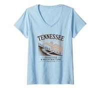 Femme Art Vintage des Montagnes du Tennessee Depuis 1796 T-Shirt avec Col en V
