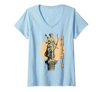 Femme Artemis Statue de la déesse de la Chasse Mythologie Grecque Grèce Antique T-Shirt avec Col en V