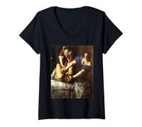 Femme Artemisia Gentileschi Judith tuant Holophernes T-Shirt avec Col en V