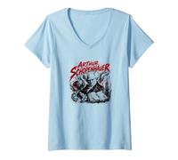 Femme Arthur Schopenhauer Philosophe Lecture Sagesse T-Shirt avec Col en V