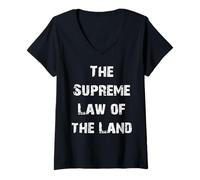 Femme Article VI de la Loi suprême du Pays T-Shirt avec Col en V