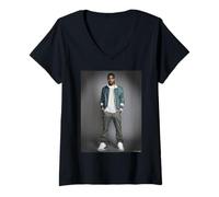Femme Artiste Rap Kanye West par Michael Grecco T-Shirt avec Col en V
