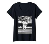 Femme Ashes Cricket Ian Botham Bowler célèbre l'Angleterre Australie T-Shirt avec Col en V