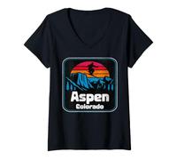 Femme Aspen T-Shirt avec Col en V