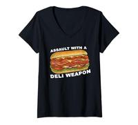 Femme Assaut avec Une Arme de charcuterie - sous-Marin nucléaire T-Shirt avec Col en V