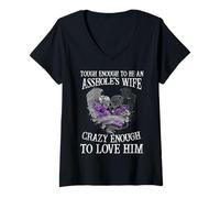 Femme Assez Solide pour être Une Femme au Cul, Assez Fou pour l'aimer T-Shirt avec Col en V